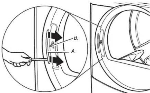 MAYTAG MDG22PN - Vuelva a instalar la puerta - 2