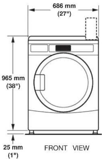 MAYTAG MDG22PN - Product Dimensions 686 mm (27") dryer - 1