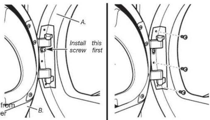 MAYTAG MDG22PN - Reinstall the door - 1