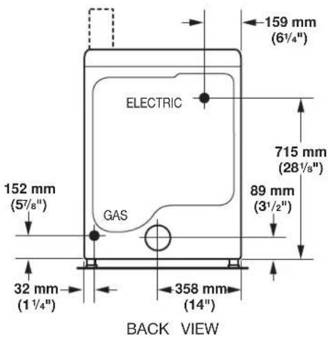 MAYTAG MDG22PN - Product Dimensions 686 mm (27") dryer - 4