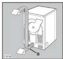 Zanussi-Electrolux TDE 4124 - Anschluß eines Abluftschlauches - 3