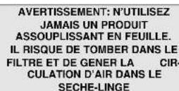 Ariston Thermo A36V - Pour enlever et nettoyer le filtre de peluches - 2