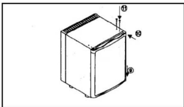 ELECTROLUX EA 3120 - Replacing the decorative door panel (Fig. 7-9) - 3