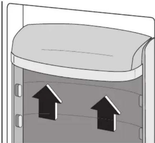 ELECTROLUX ERC 39350 W - Emplacement des balconnets de la porte - 1