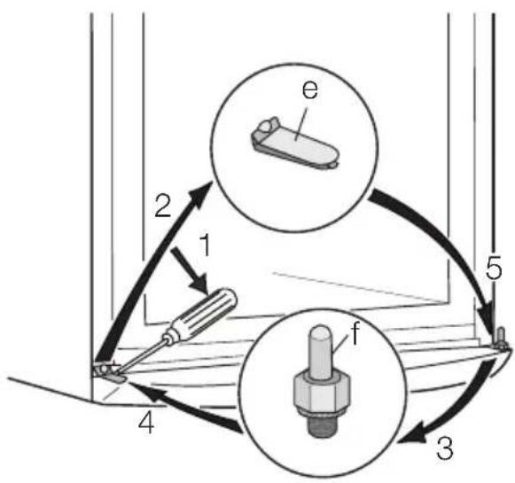 ELECTROLUX ERC 39350 W - Réversibilité de la porte - 3