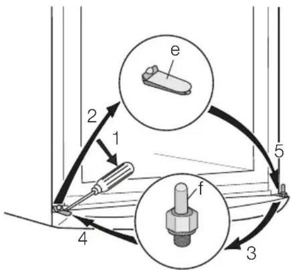 ELECTROLUX ERC 39350 W - Wechsel des Türanschlags - 3