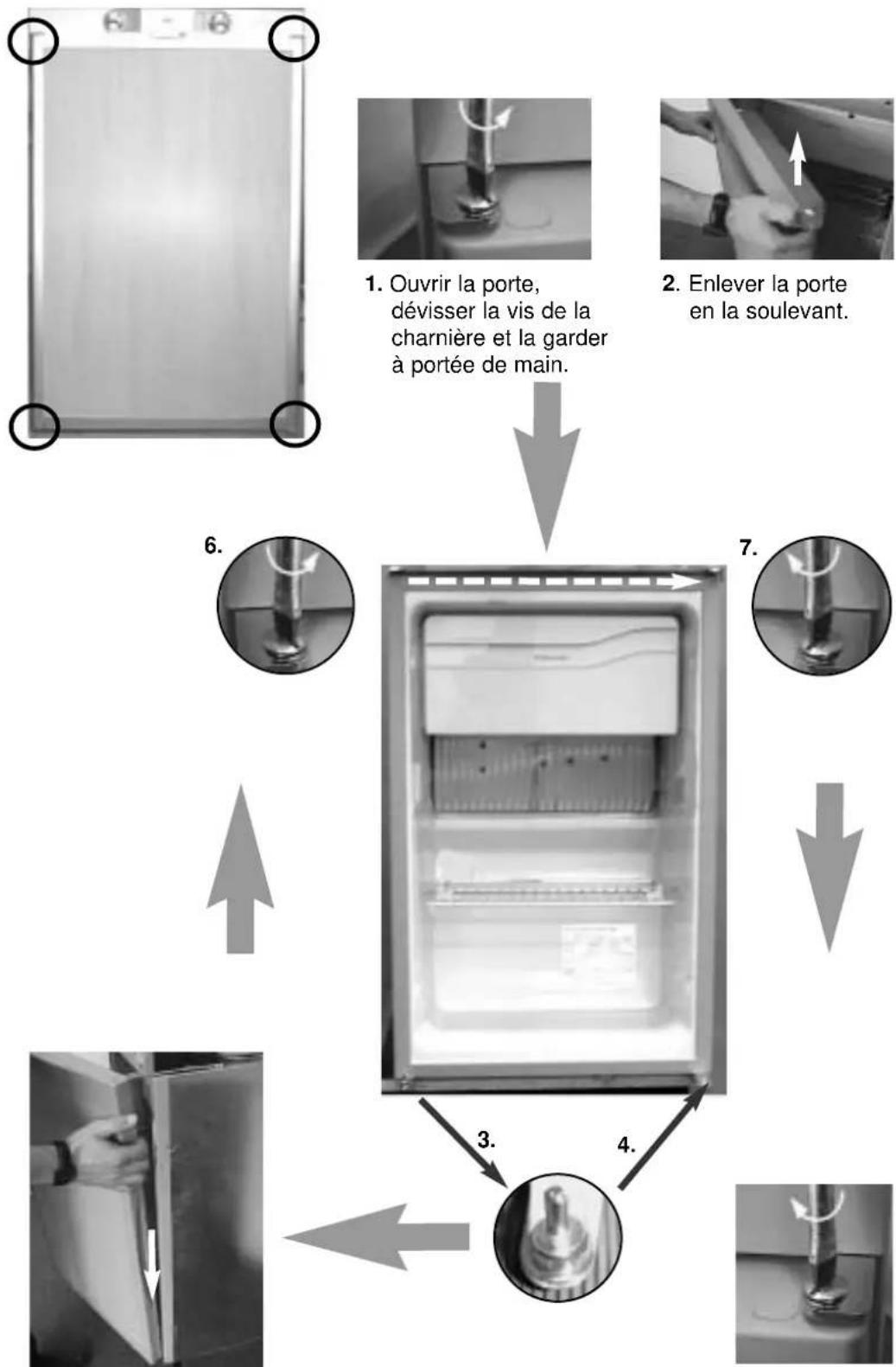 DOMETIC RM 7361L - Changement de la butée de porte5.12 - 1