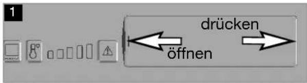 1 drücken öffnen