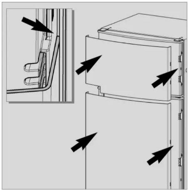 DOMETIC RMD 8551 - Dimensions de la plaque de décoration (avec cadre) : - 1