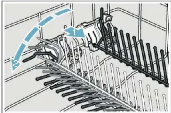 Technical diagram showing mechanical assembly with labeled components and directional arrows indicating motion or flow.