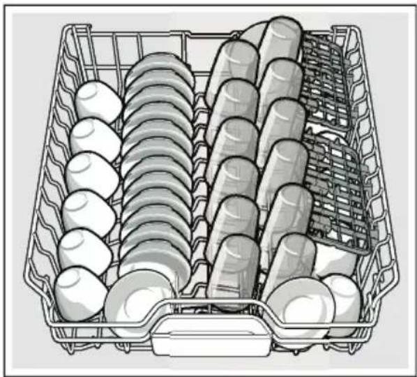BOSCH SHE3AR75UC - place setting suggested loading pattern - 1