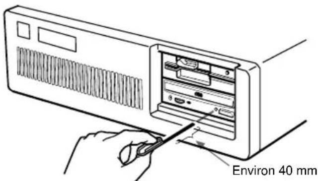 SONY CDU701 - ■ Ouverture manuelle du tiroir en cas d'urgence - 1