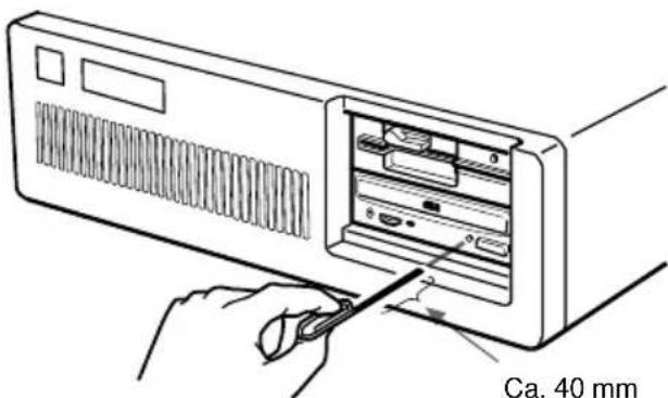 SONY CDU701 - ■Manuel Åbning af skuffen i nødstilfæle de - 1
