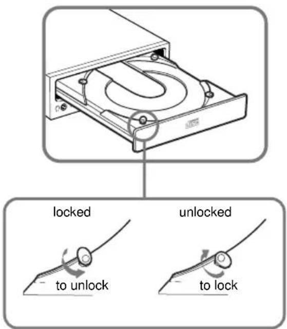 SONY CDU701 - Locking and unlocking - 1