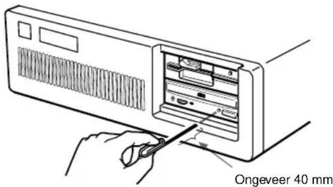 SONY CDU701 - De lade in geval van nood handmatig openen - 1