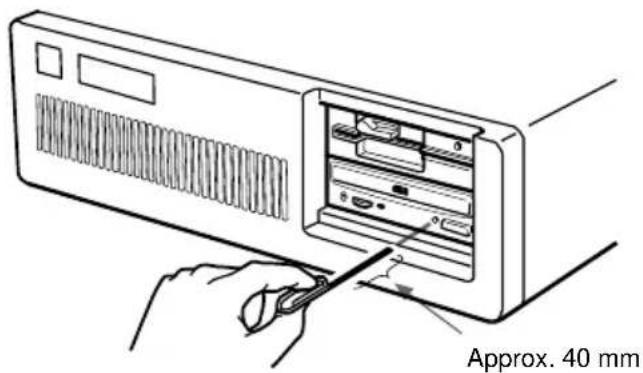 SONY CDU701 - Opening the drawer manually in an emergency - 1