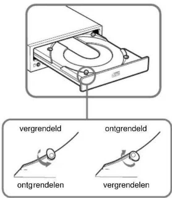 SONY CDU701 - ■Vergrendelen en ontgrendelen - 1