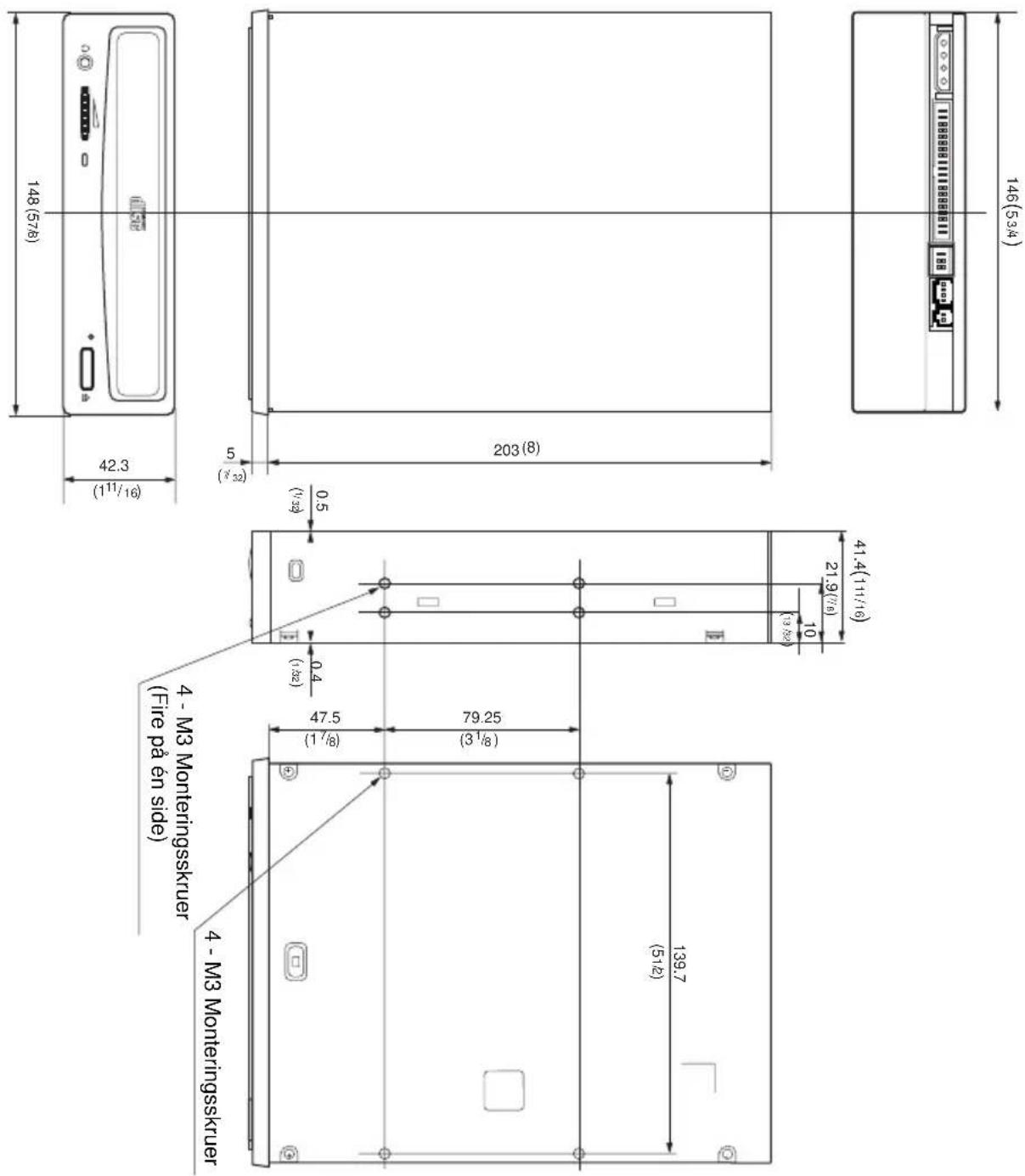 SONY CDU701 - Dimensionsdiagram - 1
