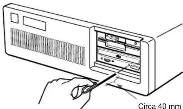 SONY CDU701 - Apertura manuale del cassetto in caso di emergenza - 1