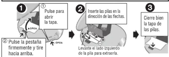 PANASONIC SLSX480 - Cuando recargue, utilice solamente las siguientes pilas recargables Ni-Cd de - 3