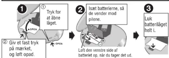 PANASONIC SLSX480 - Anvendelse af de genopladelige batterier (medfølger ikke) Oplad først batterierne! - 3
