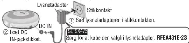 PANASONIC SLSX480 - Anvendelse af de genopladelige batterier (medfølger ikke) Oplad først batterierne! - 4