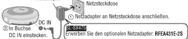 PANASONIC SLSX480 - Verwendung der Akkus (nicht mitgeliefert) - 4