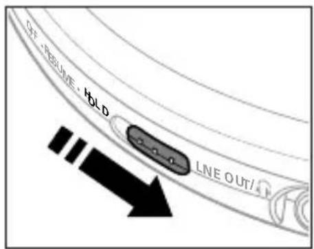 PHILIPS AZ9214 - Locking all buttons - HOLD - 1