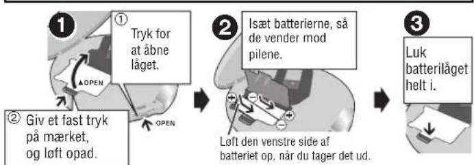 PANASONIC SLSX475 - Anvendelse af de genopladelige batterier (medfølger ikke) Oplad først batterierne! - 3
