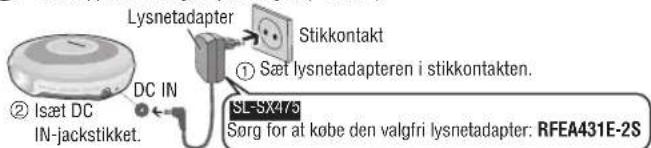 PANASONIC SLSX475 - Anvendelse af de genopladelige batterier (medfølger ikke) Oplad først batterierne! - 4