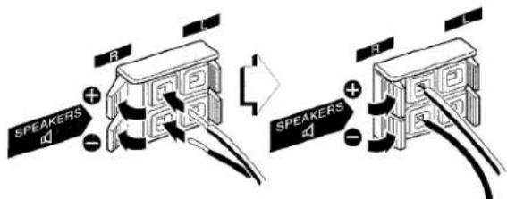 AIWA CXNMT90 - Connect the front speakers. - 1