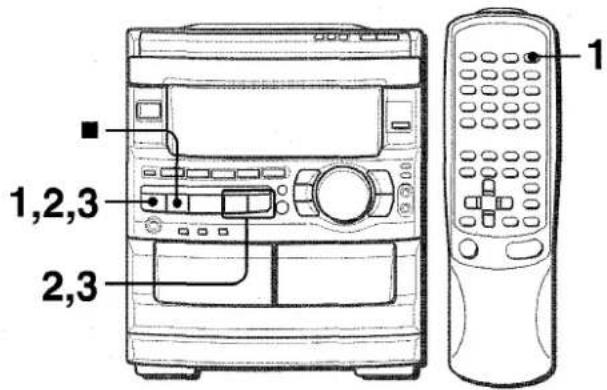 AIWA CXNMT90 - REGLAGE DE L'HORLOGE - 1