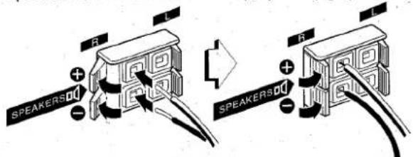 AIWA NSXA10 - Connect the right and left speakers to the main unit. - 1