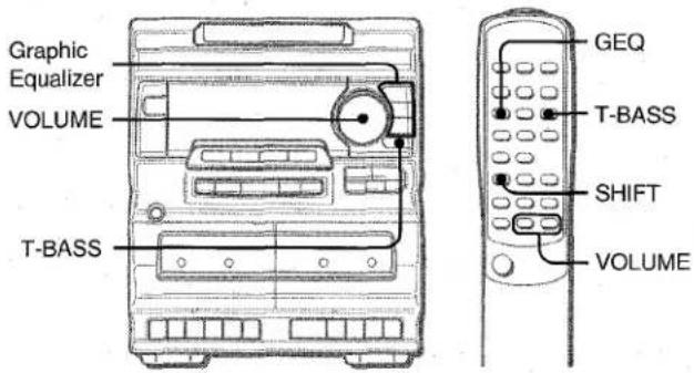 AIWA NSXA10 - ADJUSTING THE SOUND - 1