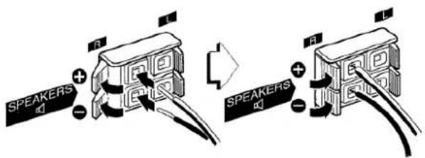 AIWA CXNMT320 - Conecte los altavoces delanteros. - 1