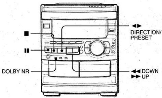 AIWA CXNA92 - To select a reverse mode (deck 2 only) - 2