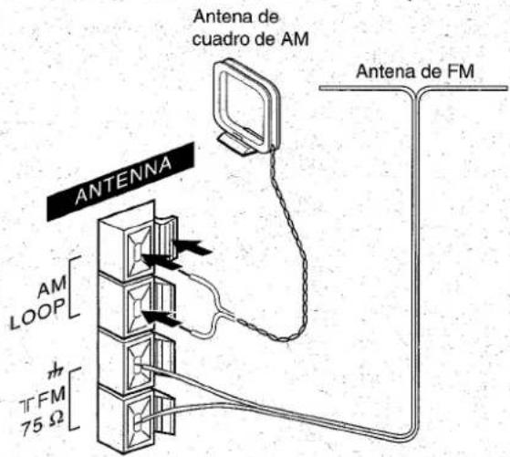 AIWA CXNA71 - Conecte las antennas suministradas. - 1
