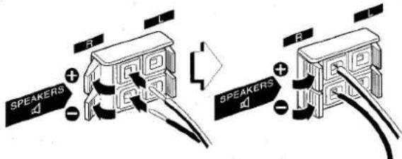 AIWA CXNA71 - Connect the right speaker to the main unit. - 2