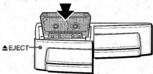 AIWA CXNA71 - Press the TAPE button and press the EJECT mark to open the cassette holder. - 1
