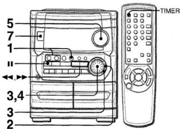 AIWA CXNMT240 - SETTING THE TIMER - 1