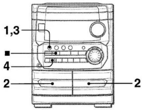 AIWA CXNA222 - COPIADO MANUAL DE UNA CINTA - 1