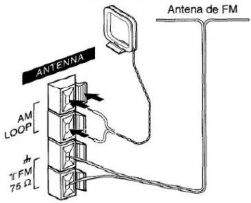 AIWA CXNA303 - Conecte las antennas suministradas. - 1