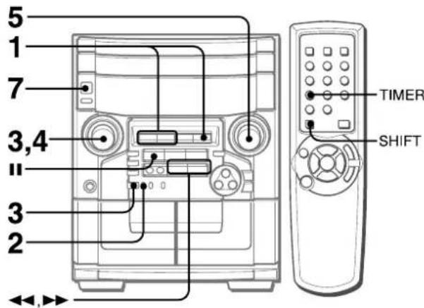 AIWA CXNAJ54 - SETTING THE TIMER - 1