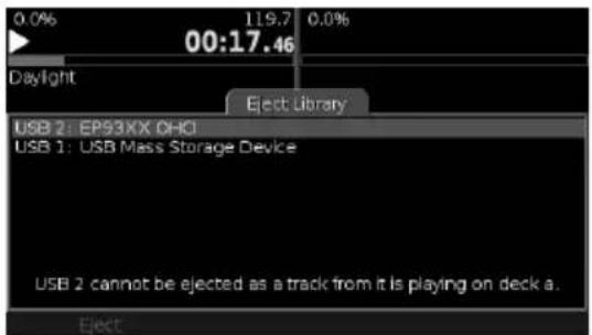NUMARK DDS80 - EJECTING A LIBRARY - 3