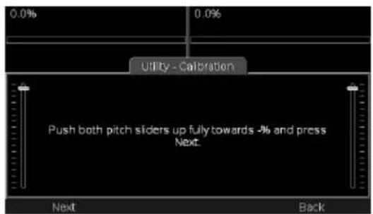 NUMARK DDS80 - Select Calibrate, then when prompted: - 1