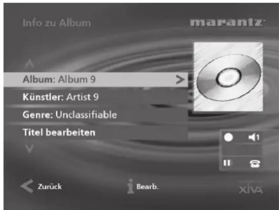 MARANTZ DH9500 - So bearbeiten Sie Albuminformationen - 1