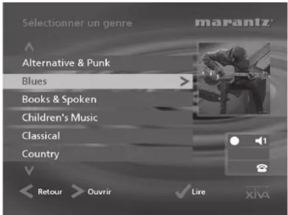 MARANTZ DH9500 - Pour parcourir la médiathèque par genre - 1