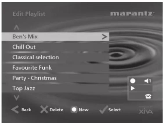 MARANTZ DH9500 - To create a new playlist - 2