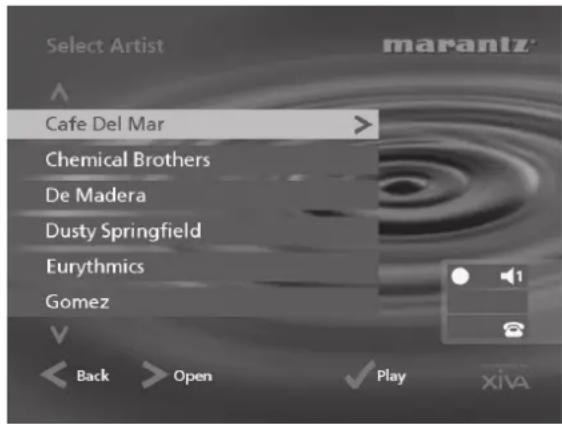 MARANTZ DH9500 - To browse the library by artist - 1