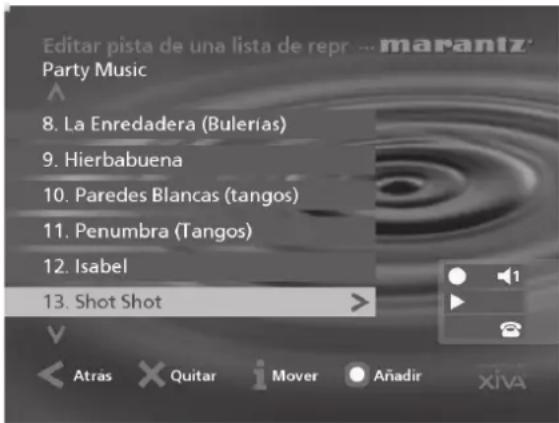 MARANTZ DH9500 - Para seleccionar elementos que añadir a una lista de reproducción - 3
